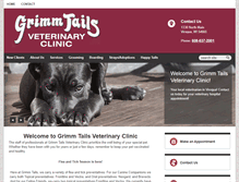 Tablet Screenshot of grimmtailsveterinaryclinic.com